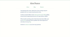 Desktop Screenshot of alexpearce.me