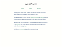 Tablet Screenshot of alexpearce.me